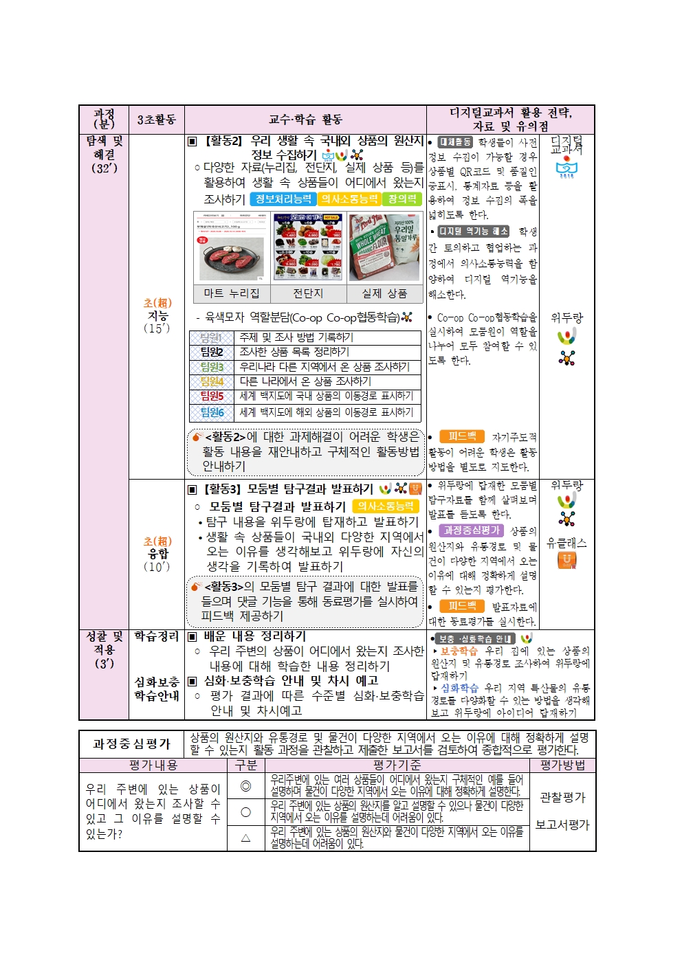 2020. 3초 수업 과정안(4학년)003